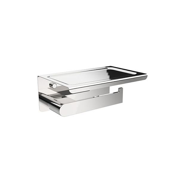 V04 support papier toilette avec étagère
